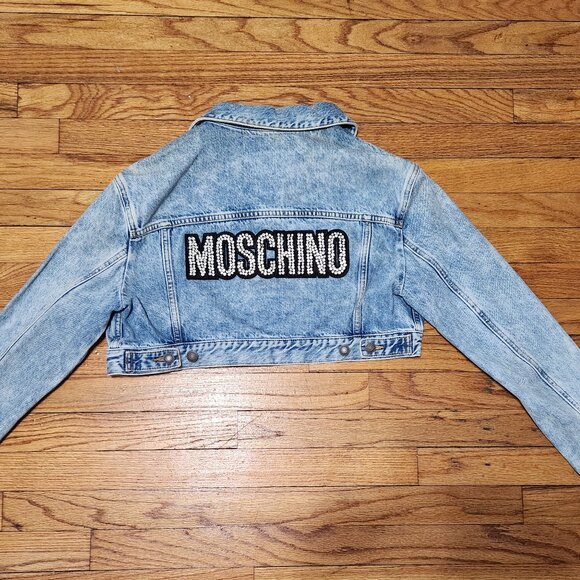 Moschino Jackets & Blazers - H&M Moschino limited edition Denim Jacket (crop)